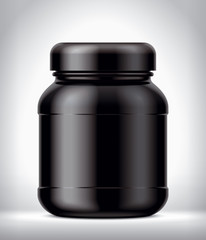  Plastic Jar on background. Matt surface version. 