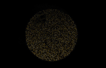 Gold Glitter Halftone Dotted Backdrop. Vector Pattern
