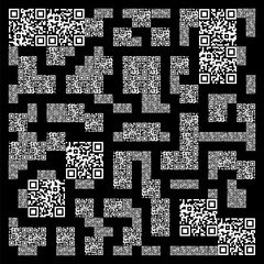 Fototapeta premium QR code labyrinth pattern. Vector illustration Eps 10