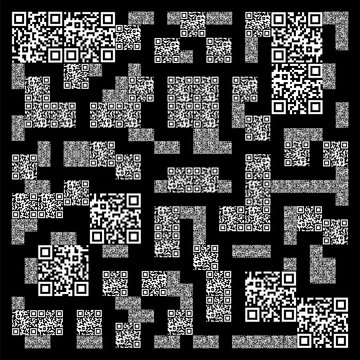 QR code labyrinth pattern. Vector illustration Eps 10