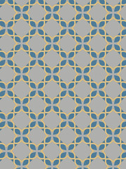 seamless pattern with circles on blue background
