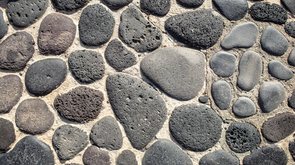 various patterns made of stone wall