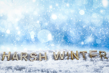 Winter background of snow and free space for your decoration. 