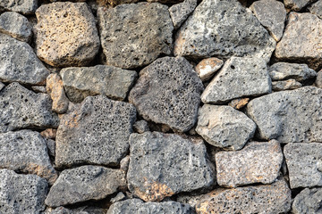 various patterns made of stone wall