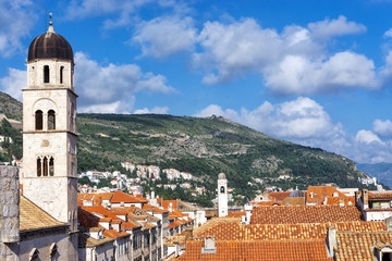 Fototapeta premium Dubrovnik Old Town Roofs in Croatia.