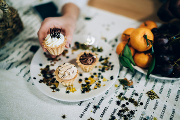 Festive tasty treats at New year party