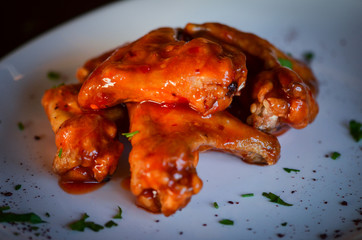 delicious barbecue chicken wings dish