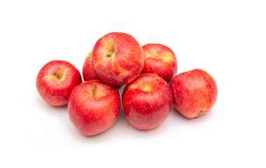 Fototapeta na wymiar Close up photo of Fresh red apple on white background