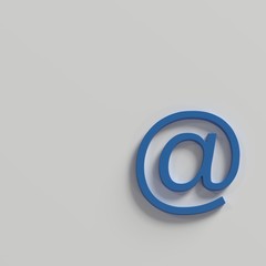 Email symbol on white background