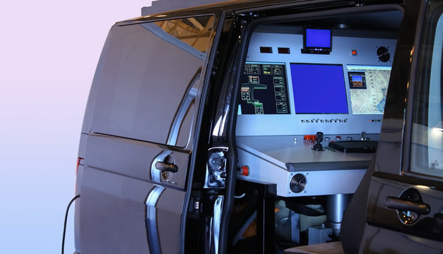 Modern mobile control center for unmanned aerial vehicles from the inside