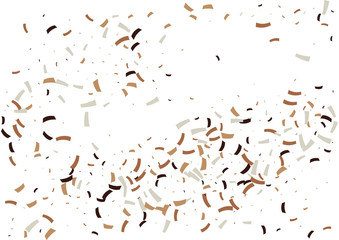 Festive color ribbon confetti background. Abstract frame confetti texture for holiday, postcard, poster, website, carnivals, birthday and children's parties. Cover confetti mock-up. Wedding card