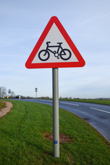 Warning Cyclist Lane Ahead.