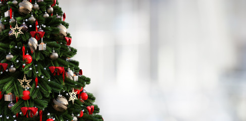 Christmas tree , bright white background