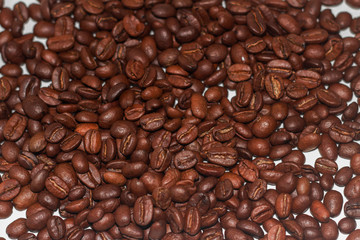 coffee beans. roasted coffee. background.