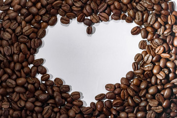 coffee beans. roasted coffee. background.