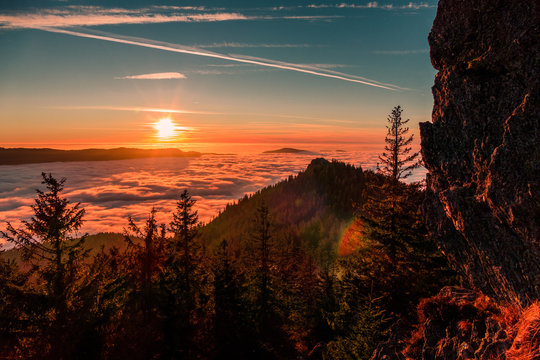 Sonnenuntergang am Osser