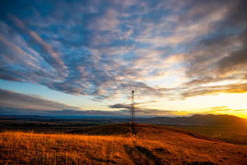 Beautiful clouds at the sunset
