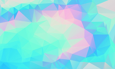 Low poly grid holographic triangles background