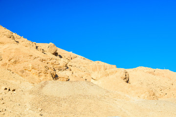 Fototapeta na wymiar View on high cliffs in valley of the kings. Luxor, Egypt