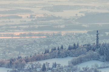 Blick nach Deggendorf vom Dreitannenriegel aus