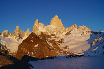 Mt. Fitz Roy at sunrise in Patagonia