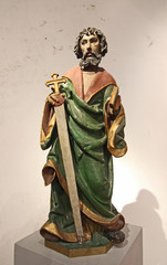 Obraz premium San Paolo; statua in legno, ora a Castel Velturno