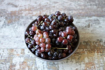 Fresh ripe grapes. Harvest grapes. Selective focus. Macro.