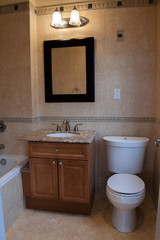 Fototapeta na wymiar Private house Interior of modern luxury bathroom