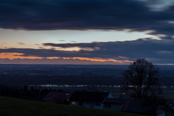 Abendrot im Flachland