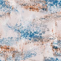 Fototapeta na wymiar Seamless Pattern of Colorful Spots. Watercolor Abstract Background.