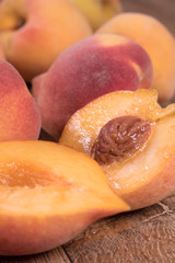 fresh and delicious peaches