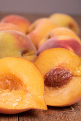 fresh and delicious peaches