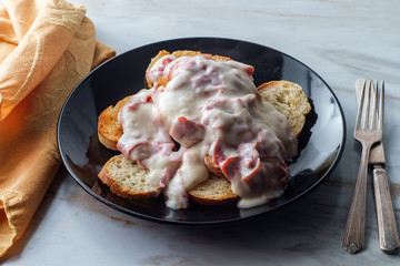 Creamed Chipped Beef Toast