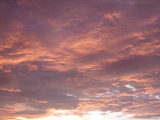 Naklejka na ściany i meble Pink Clouds at Sunset
