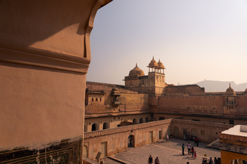 View from Amer fort in Amer, Jaipur, in Rajhastan region, India.