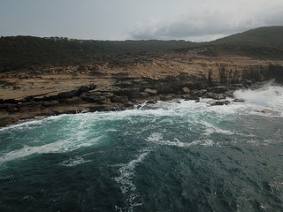 Waves crashing on the rocks 1