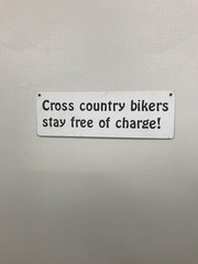 Cross country bikers stay free of charge