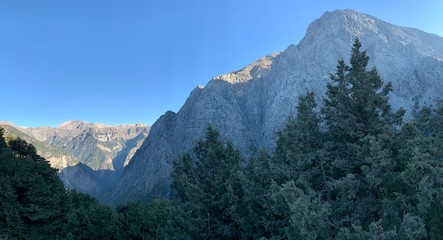 mountain range near omalas, crete, greece