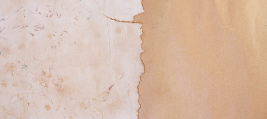 background of very old damaged crumpled paper. treasure map