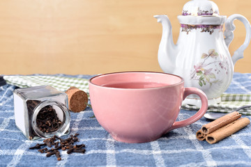 natural cinnamon tea and clove