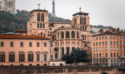 Obraz premium Lyon cityscape, Views of the Lyon city, France, travel Europe