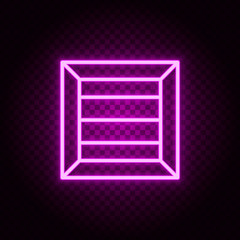 container, delivery, shipment neon icon. Pink neon vector icon