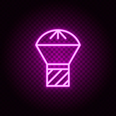 box, delivery, package, parachute neon icon. Pink neon vector icon