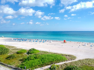 Aerial View of Iconic South Beach Miami
