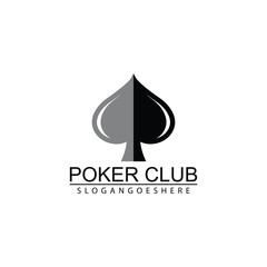 Fototapeta premium Poker Club Logo Design for Casino Business, Gamble, Card Game, Speculate, etc