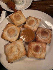 Sausage Pasties with Sweet Mustard Sauce