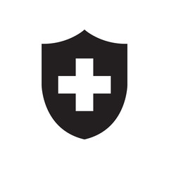 Fototapeta premium Immune system, medical shield icon in trendy flat style design. Vector graphic illustration. Suitable for website design, logo, app, and ui. EPS 10.