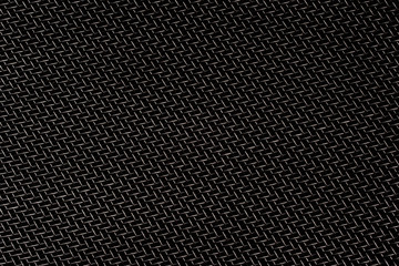 Texture of diagonal and rectangular metal lattice fine weave lattice on black background