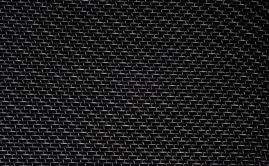 Texture of diagonal and rectangular metal lattice fine weave lattice on black background - 310082497
