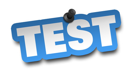 test concept 3d illustration isolated